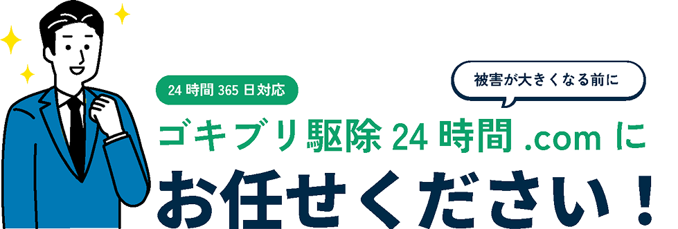 被害が大きくなる前に、ゴキブリ駆除24時間.comにお任せください!