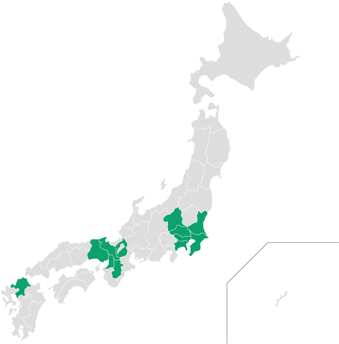 主要対応エリアマップ